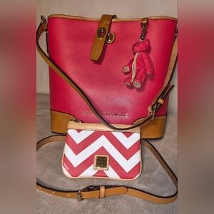 Dooney & Bourke Pink and Tan Women's Bag Set